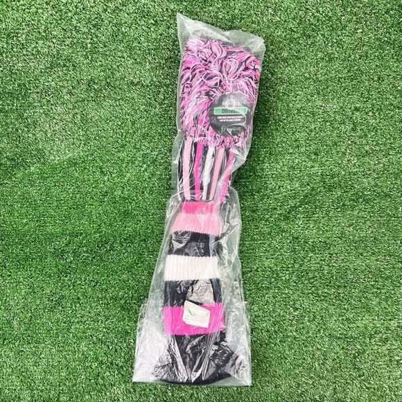 Just for Golf Pom Pom Driver Headcover Pink / White /Black HH072 Spring Gift NWT - Picture 2 of 9
